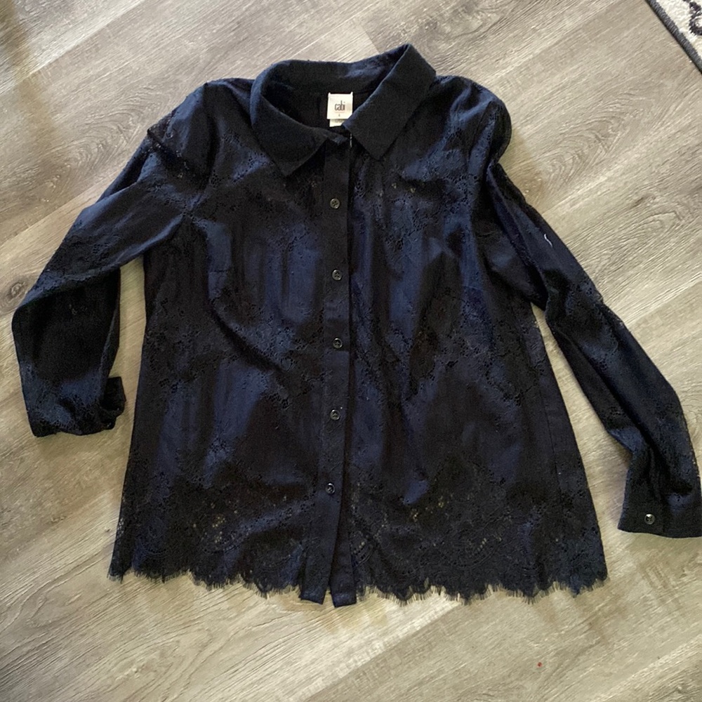 Cabi black lace top